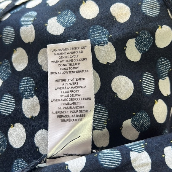 Cleo Navy Blue Polka Dot And Bow Tank Top Size M - Picture 11 of 13